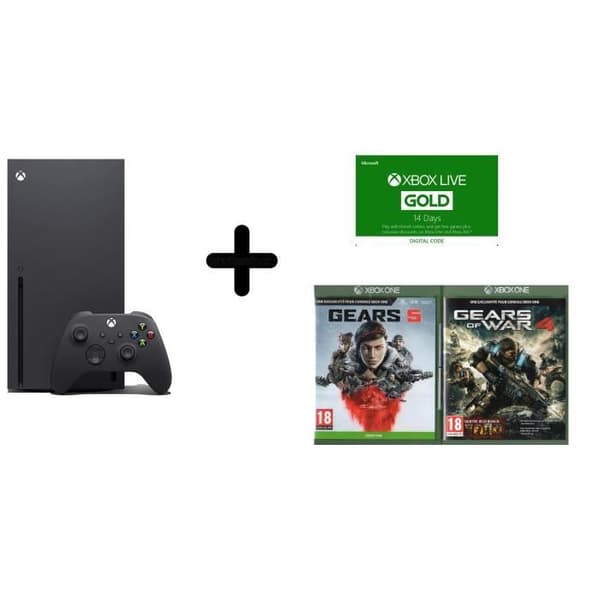 Xbox Series X-konsol + XBOX Live 14 dagar + nedladdning av spel Gears of War 4 och 5- USED
