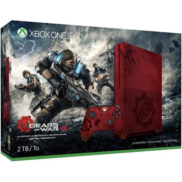 Xbox One S 2TB konsolpaket + Gears Of War 4 - begränsad upplaga- USED