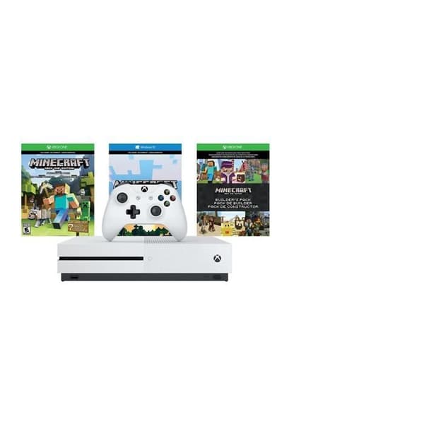 Hemkonsol - Microsoft - Xbox One S 500GB - Vit - Minecraft - Pack- USED