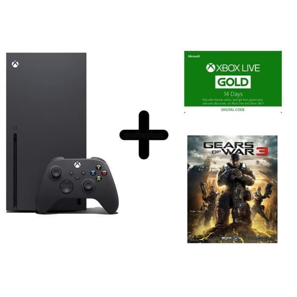 Xbox Series X-konsol + XBOX Live 14 dagar + nedladdning av Gears of War 3-spel- USED