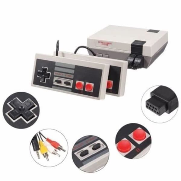 Mini-videospelskonsol för Nes-spel med 620 inbyggda PAL- och NTSC-spel Vita- USED