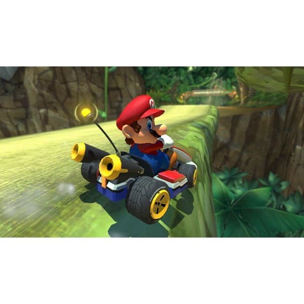 Nintendo Switch Röd/Neonblå 32GB [Ny modell V2] Super Mario Party + Mario Kart 8 Deluxe- USED