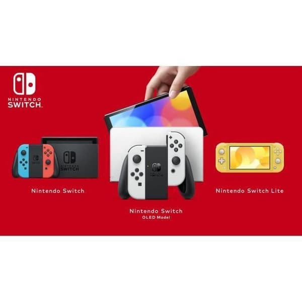 SHOT CASE - Nintendo Switch-konsol (OLED-modell): Ny version, Intense Colors, 7-tums skärm - med en Neon Joy-Con- USED