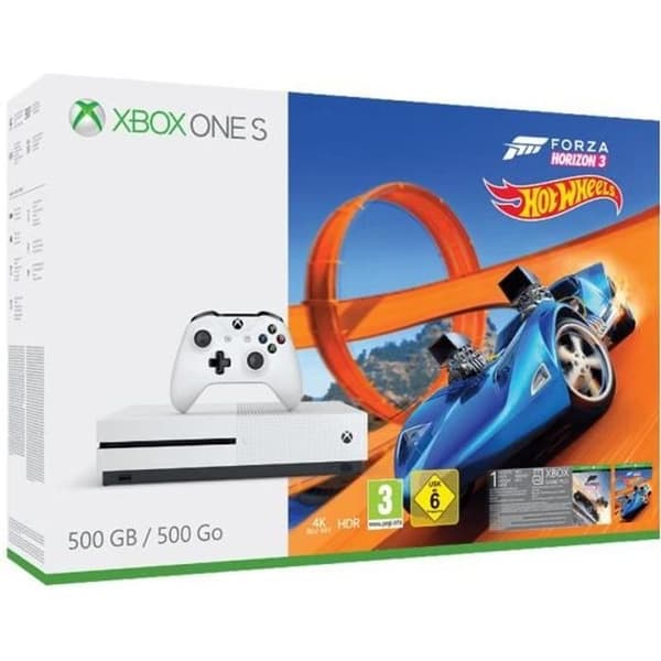 Xbox one S 500 GB FH3 Hot Wheels-paket- USED