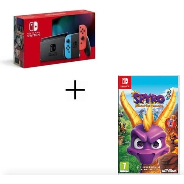 NINTENDO SWITCH KONSOLL + SPYRO- USED