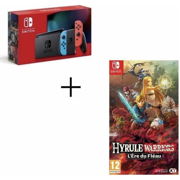 Nintendo Switch-konsol + HYRULE WARRIORS- USED