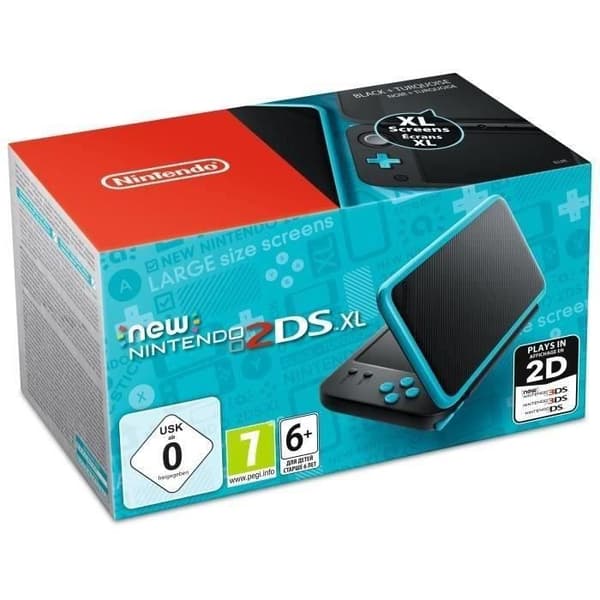 NINTENDO 2DS-konsol - Svart och blå - Renoverad - Mycket bra skick- USED