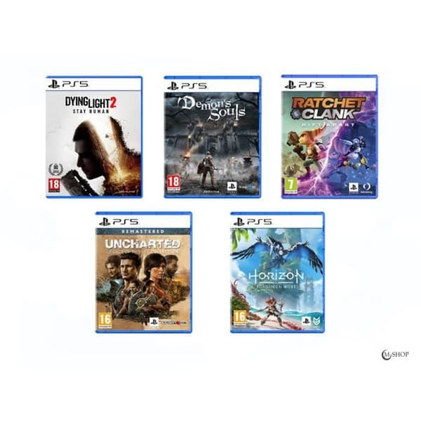 Vardagsrumskonsol - Sony - Playstation 5 Standard Edition - 825 GB - 5 spel ingår- USED