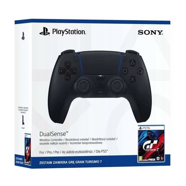 PlayStation 5 Standard Edition Pack + Gran Turismo 7 PS5-PACK + DualSense Midnight Black Controller + Elden Ring PS5- USED
