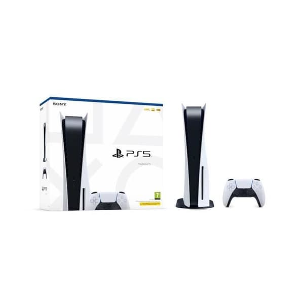 PS5 Sony PlayStation 5-konsol - Standard Edition, 825 GB SSD, 4K/8K, HDR (med Bluray-spelare)- USED