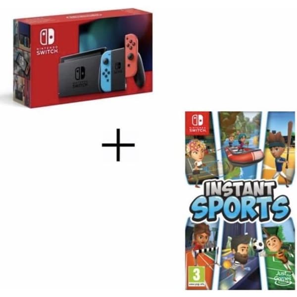 KONSOL NINTENDO Switch Neon + INSTANT SPORTS- USED