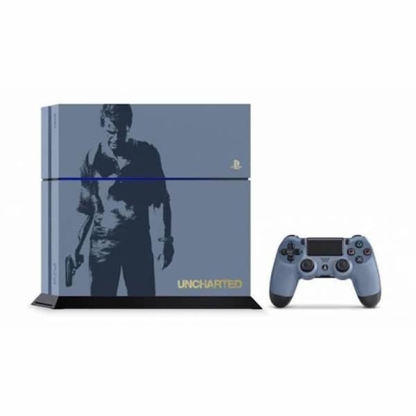 Hemkonsol - Sony - PlayStation 4 - 500 GB - Blå - Uncharted 4 Deluxe edition - Begränsad upplaga- USED