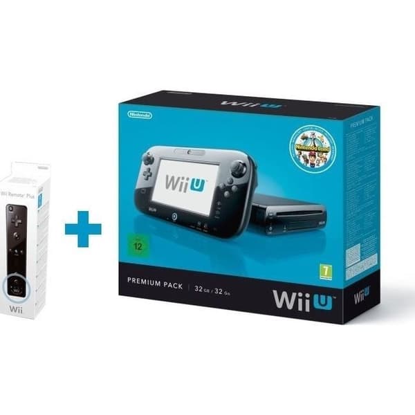 Wii U Nintendo Land konsolpaket + Wi-fjärrkontroll - Nintendo - Premium - 32 GB - Svart- USED