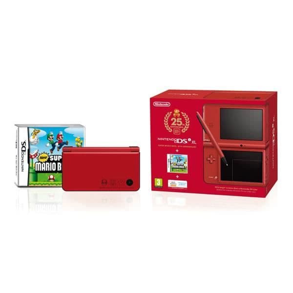 Bärbar konsol - Nintendo - DSi XL 25-årsjubileum - Röd - Uppladdningsbart batteri - Samlarpaket- USED