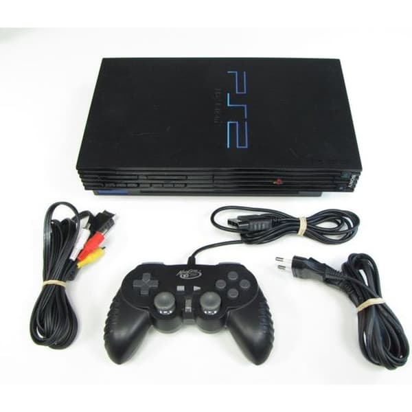 Sony PS2 Playstation 2-konsol Svart - Begagnad - Pack - PS2-plattform- USED