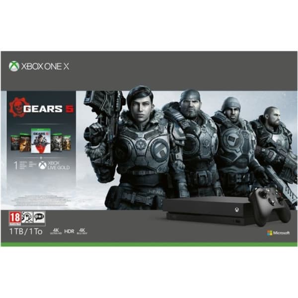 Konsol Xbox One X Microsoft 1TB Gears5 • Xbox • Konsol - Spel- USED