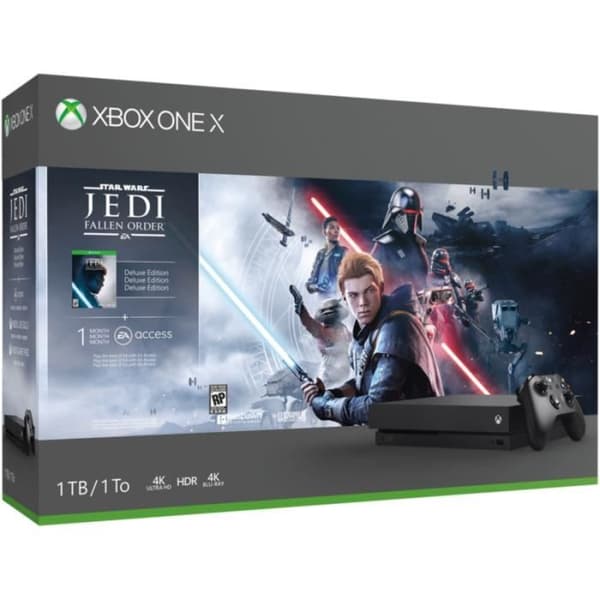 Konsol för vardagsrum - Microsoft - Xbox One X - Star Wars Jedi Fallen Order - 1000 Go - Svart- USED