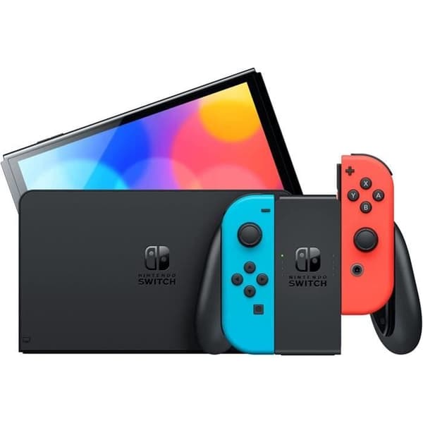 NINTENDO Switch OLED 64 GB blå - Renoverad - Mycket bra skick
