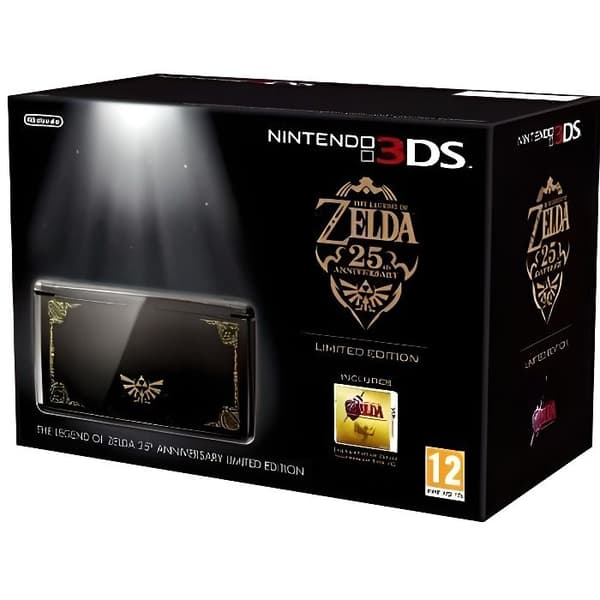 Bärbar konsol - Nintendo - 3DS - Begränsad utgåva - Svart - 25-årsjubileum Zelda- USED