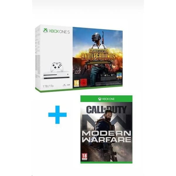 XBOX ONE S-konsol + Call of Duty Modern Warfarere-spel- USED