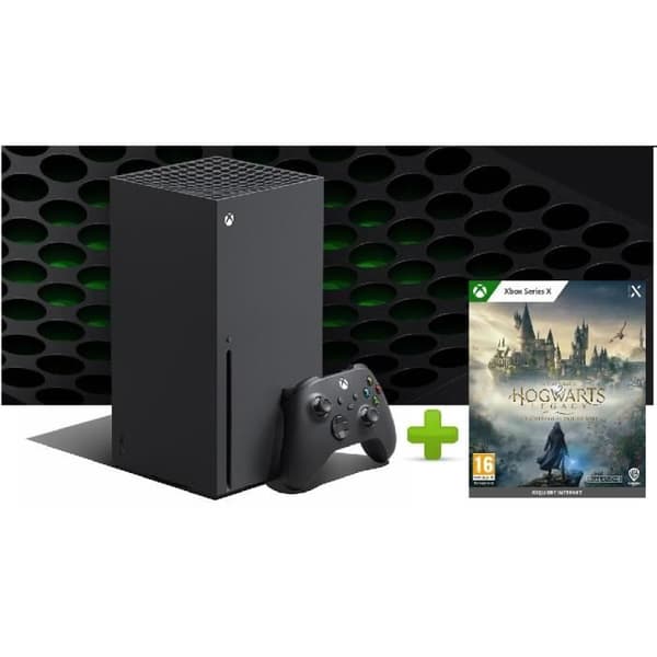 XBOX SERIES X-konsol + Hogwarts Legacy-SPEL för nedladdning- USED