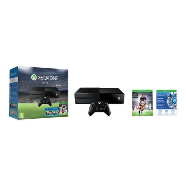 Salongkonsol - Microsoft - Xbox One FIFA 16 Bundle - 500 Go HDD - Svart - FIFA-licens- USED