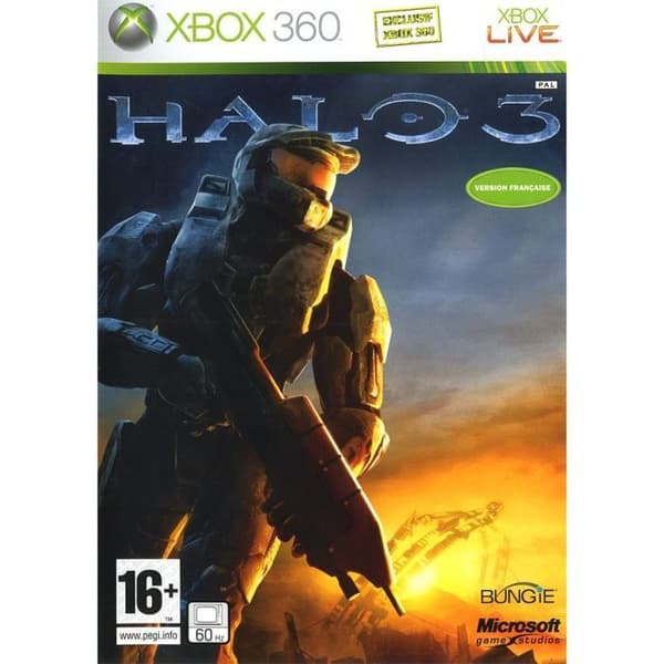 Xbox 360 Arcade Console Pack + Halo 3 - Trådlös kontroller, HDMI och YUV-anslutning - Vit - Pac Man-licens- USED