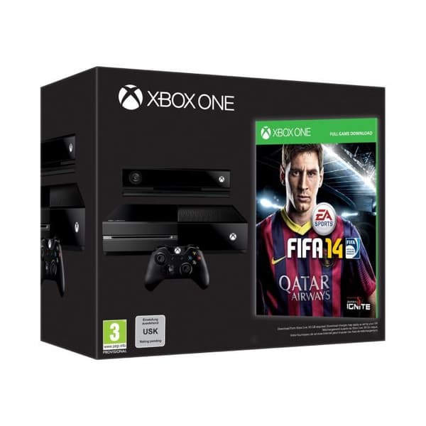 Xbox One Edition Day One-konsol - Microsoft - FIFA 14 - Svart - Pack- USED