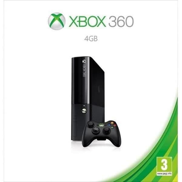 Konsol XBOX 360 4 Go Microsoft Black + 1 XBOX 360-spel- USED