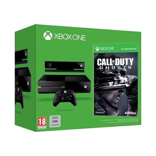 XBOX One-konsol + Kinect + Call of Duty Ghosts-spel- USED