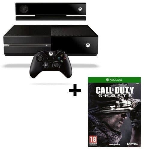 XBOX One-konsol + Kinect + Call of Duty Ghosts-spel- USED