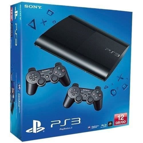 Konsol PS3 12 GB SVART + 2 DUBBEL STÖD- USED