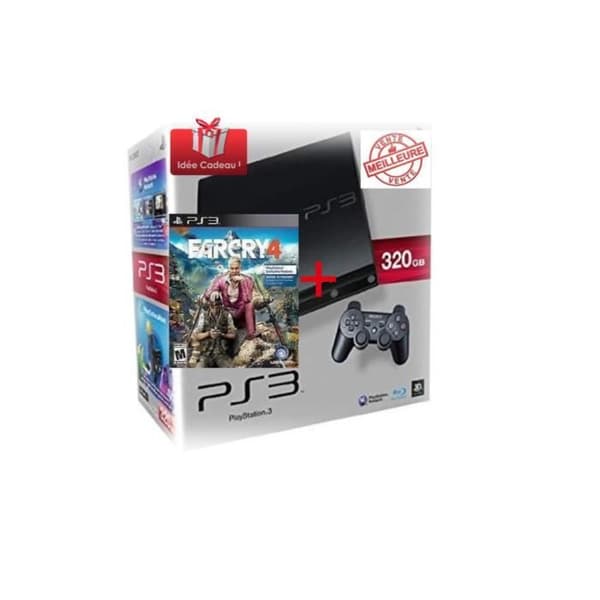Vardagskonsol - Sony - PS3 Slim 320go - Svart - Pack - FarCry 4- USED