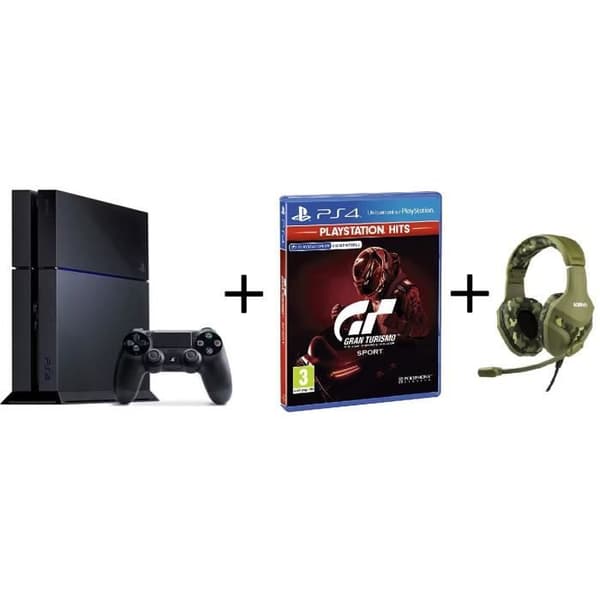 Konsol Playstation 4 Fat 1TB + headset + Gran Turismo Sport- USED