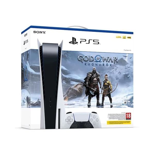PlayStation 5 God of War Ragnarok + Hogwarts Legacy: Hogwarts Legacy PS5-konsolpaket- USED