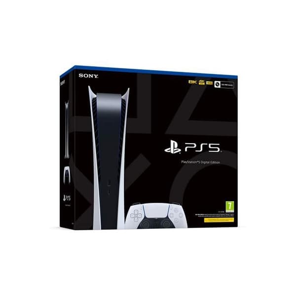 Salongkonsol - Sony - Playstation 5 Digital Edition - Vit - 825 Go - Paket- USED