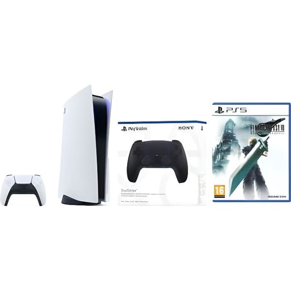 Spelkonsol - Sony - PlayStation 5 Standard Edition - Blu-ray spelare - 2:a svarta kontrollen- USED