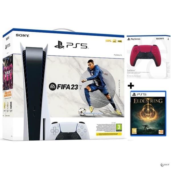 Hemkonsol - Sony - PlayStation 5 - 825 GB - Röd - Bundle- USED