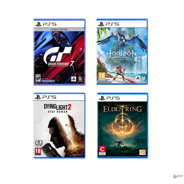 Vardagsrumskonsol - Sony - Playstation 5 Standard Edition - 825 GB - Vit - 4 spel ingår- USED