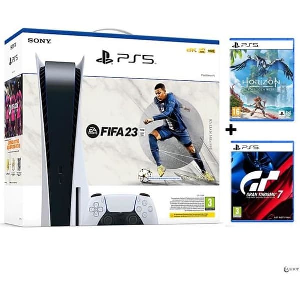 Vardagsrumskonsol - Sony - PlayStation 5 - 825 GB - Bundel - Vit- USED