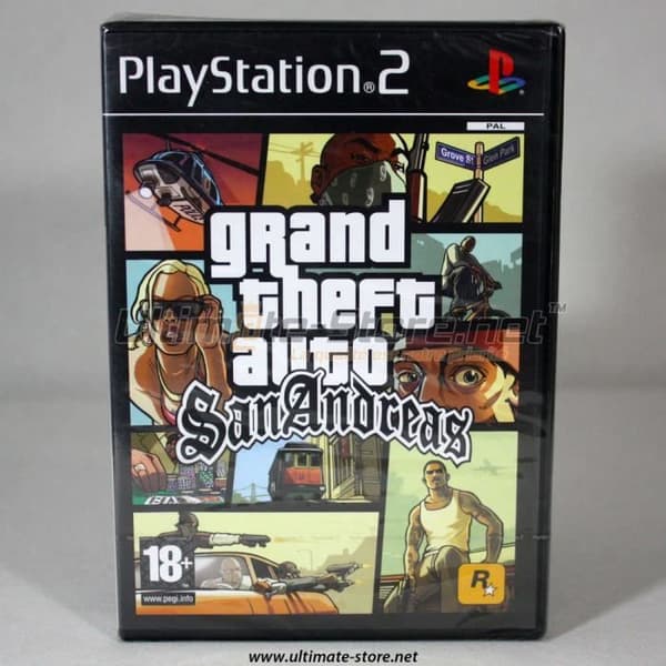 Konsol Playstation 2 PS2 Black + GTA San Andreas + 10 SPEL- USED