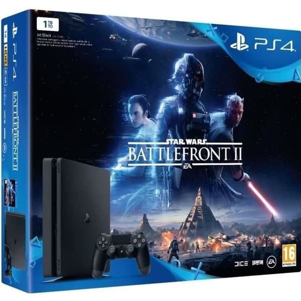 Sony PlayStation 4 1TB-konsol + Star Wars Battlefront-spel - Renoverad - Utmärkt skick- USED