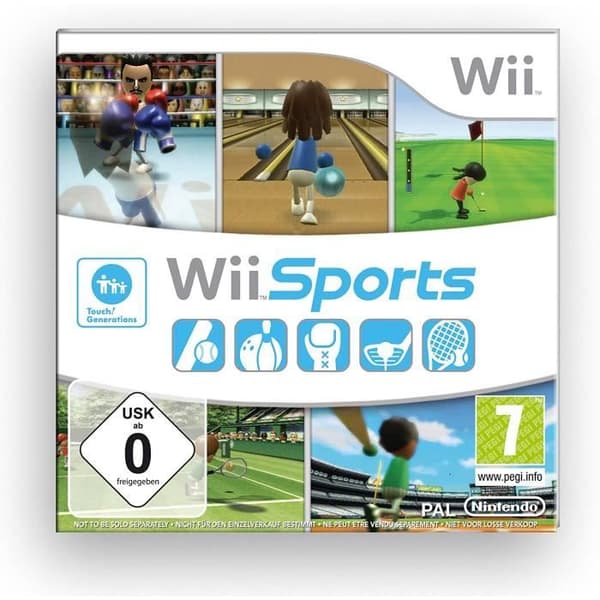 Hemkonsol - Nintendo Wii - Vit - Paket med 16 spel, Wii Fit Balance och ratt- USED