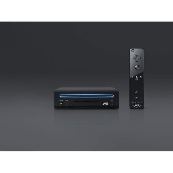 Använd svart Nintendo Wii-konsol med New Super Mario Bros- USED
