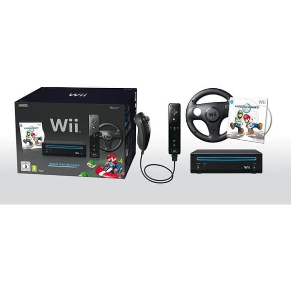 svart wii mario kart 3 spelare- USED