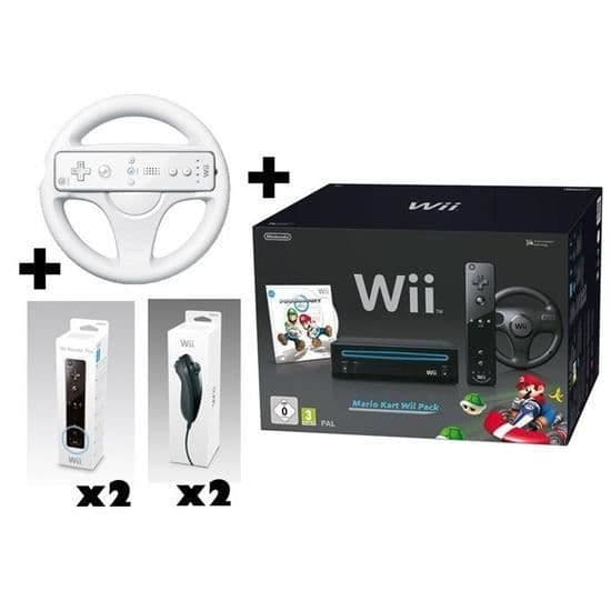 svart wii mario kart 3 spelare- USED