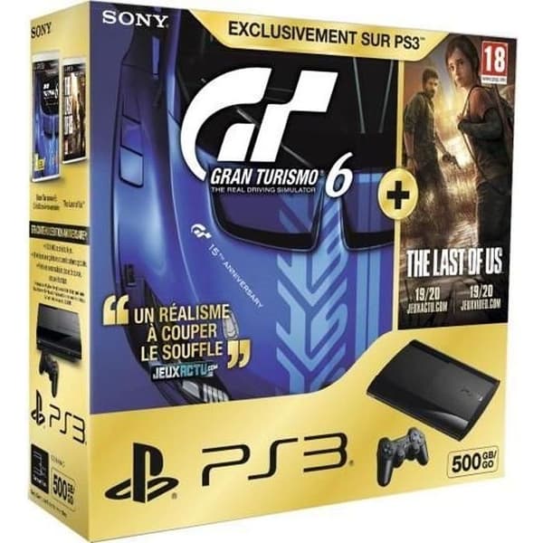 Konsol Sony PS3 Ultra Slim 500 GB + Gran Turis...- USED