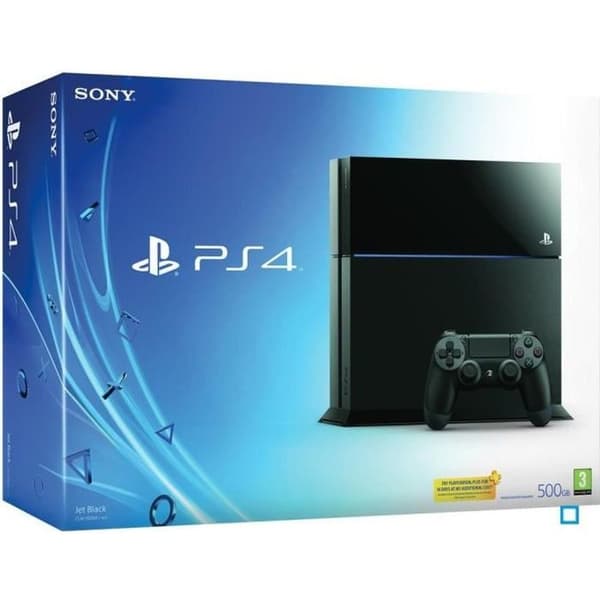 Spelkonsol - Sony - PlayStation 4 - Svart - Standard - 4 kontroller max- USED