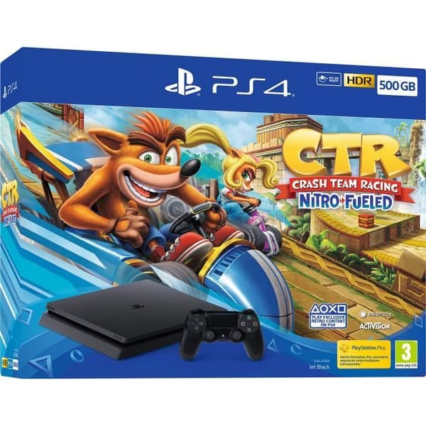 Playstation Crash Team Racing Nitro-drivet 500gb ps4-paket (ps4)- USED
