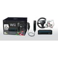 Miniatyrbild 2 av 4: Svart Wii-konsol + Mario Kart + Wii Remote Plus - svart + Svart Wii-ratt- USED